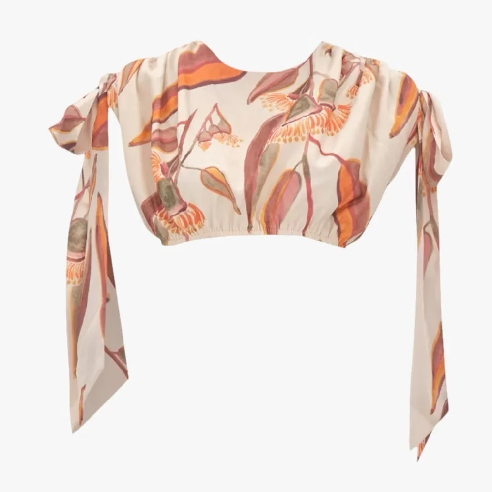 Andrea Iyamah - HALIMA EUCALYPTUS PRINT CROPPED TOP ONLY - Picture 2 of 5